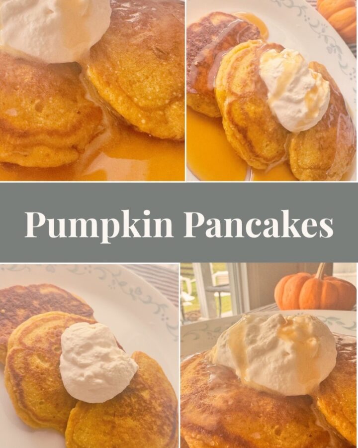 healthy pumpkin pancakes on plate