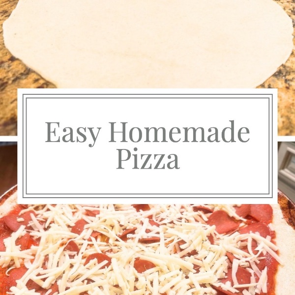 featured image of easy homemade pizza recipe